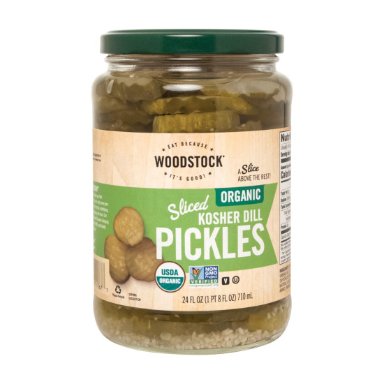 Woodstock Organic Kosher Sliced Dill Pickles - Case of 6 - 24 OZdo 35326066