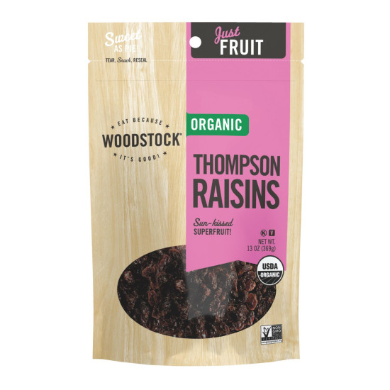 Woodstock Organic Unsweetened Raisins - Case of 8 - 13 OZdo 35326074